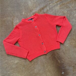 Banana Republic Red Knit Cardigan